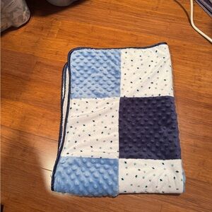 Blue and White Star Patchwork Blanket